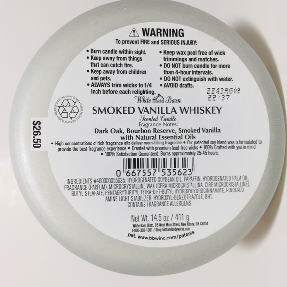 SMOKED VANILLA WHISKEY 3 Wick Candle - Picture 3 of 3